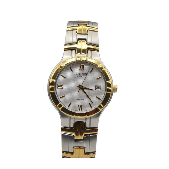 Citizen WR50 Two‑Tone Quartz Watch, Gold/Silver Dress Style  display picture 3
